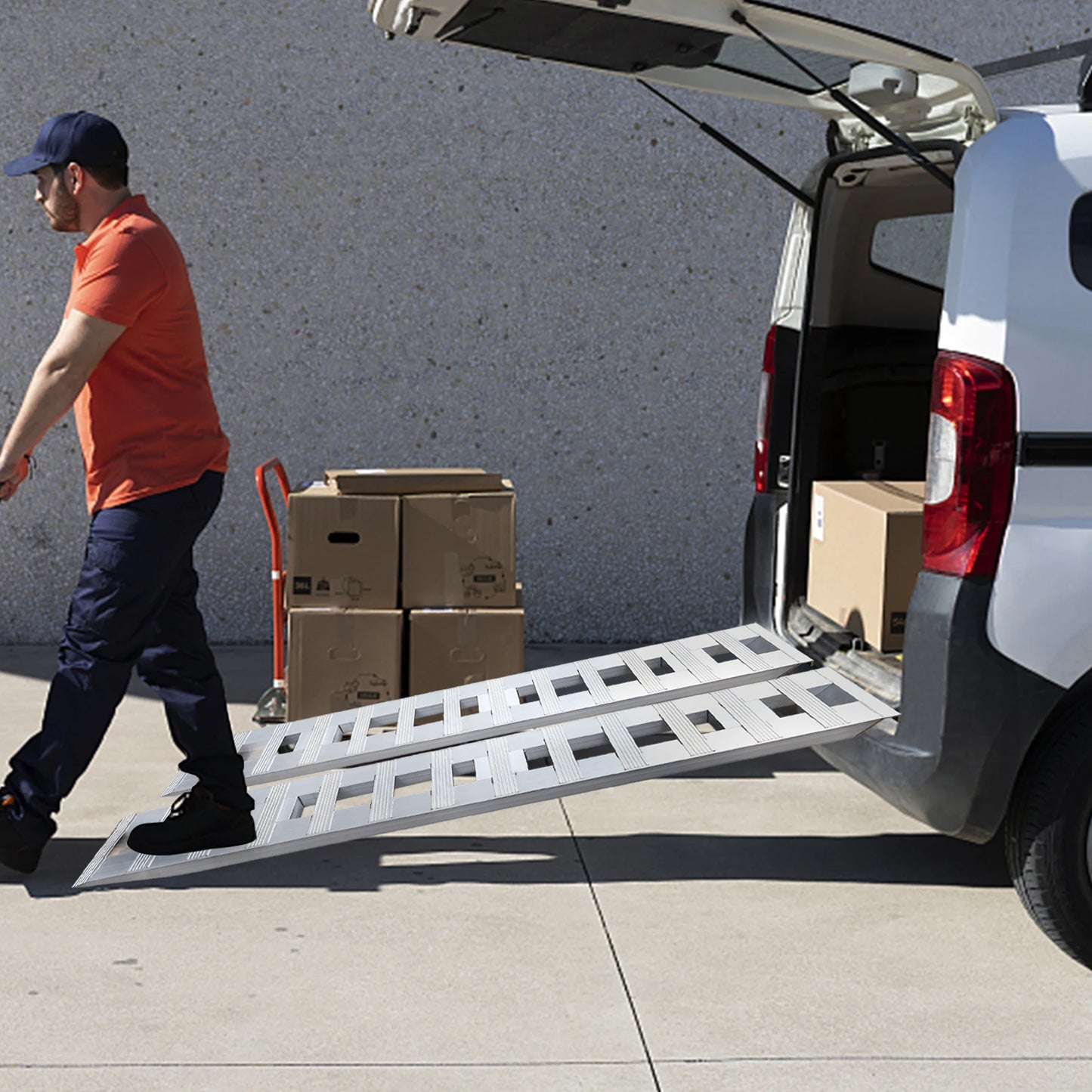 Aluminum Motorcycle Trailer Ramps 3.08t Loading Pair