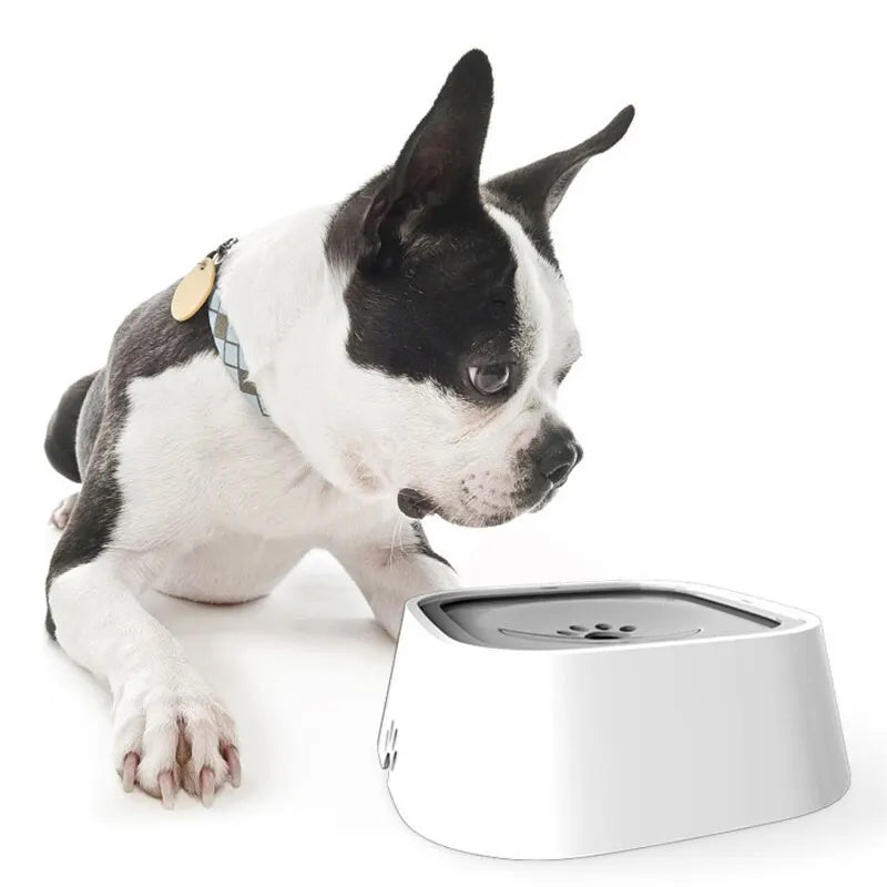1.5L Dog Drinking Water Bowls Floating Non-Wetting Mouth Cat