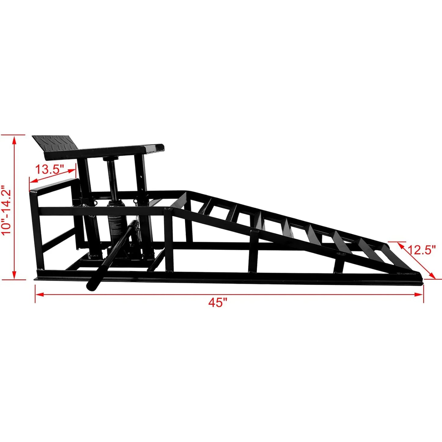2PCS Hydraulic Car Ramps 5T 10000lbs Steel Frame Lift