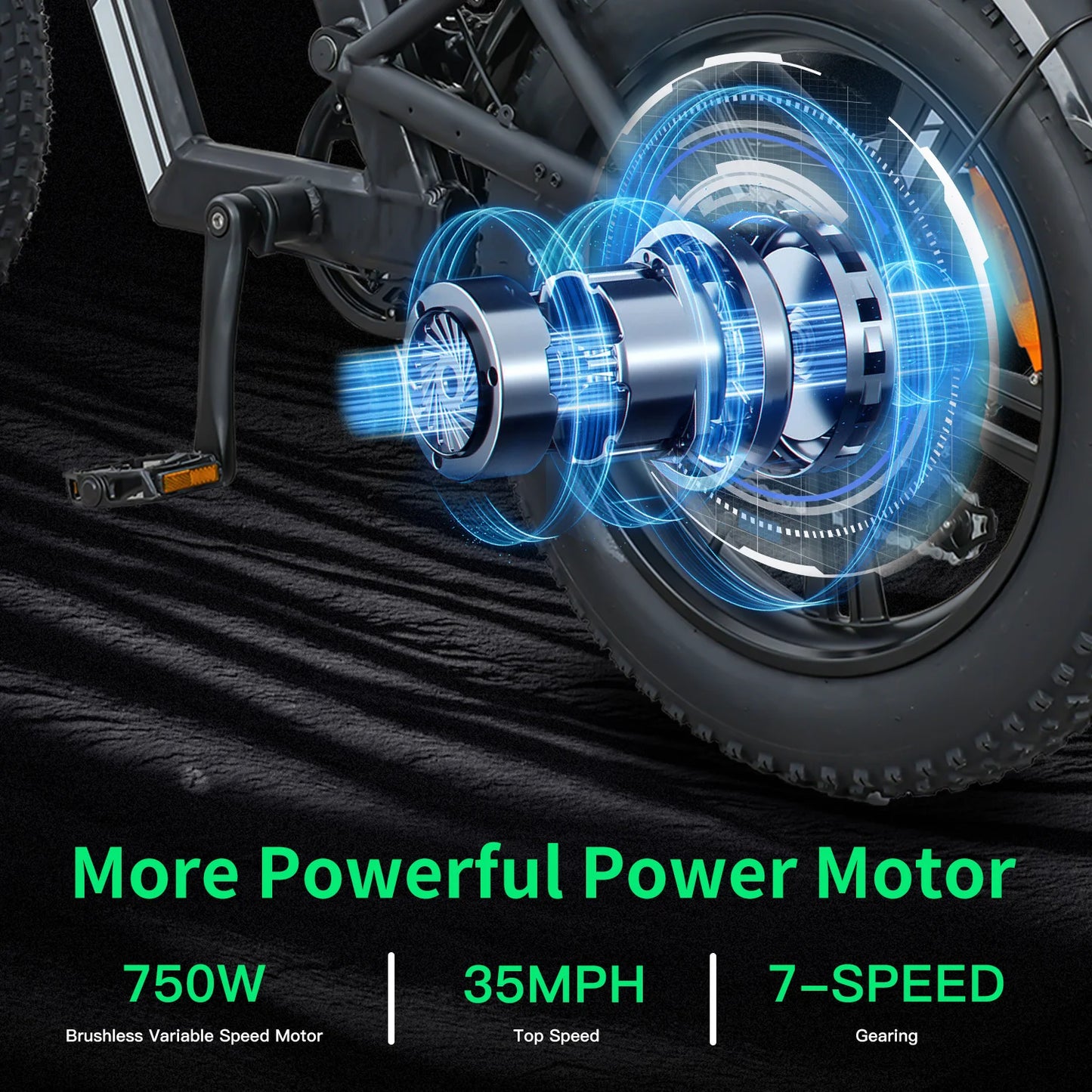 Max Speed AK2 Electric Fat Tire Bike 750W48V HighPerf