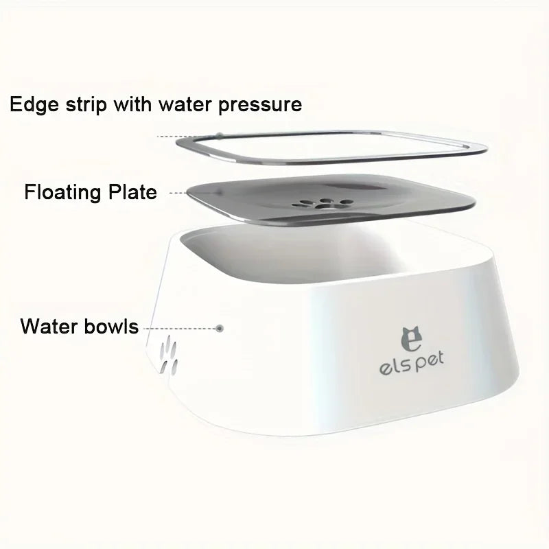 Dog Water Bowl Dog Feeders Slow Water Feeder No-Spill