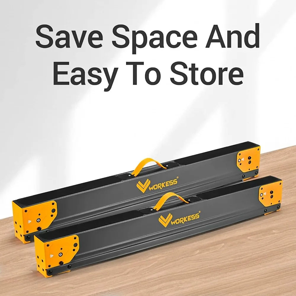 Saw Horses 2 Pack Folding, Heavy Duty Sawhorse Table 2600 Lbs Load Capacity with 2x4 Support Legs, Portable Folding