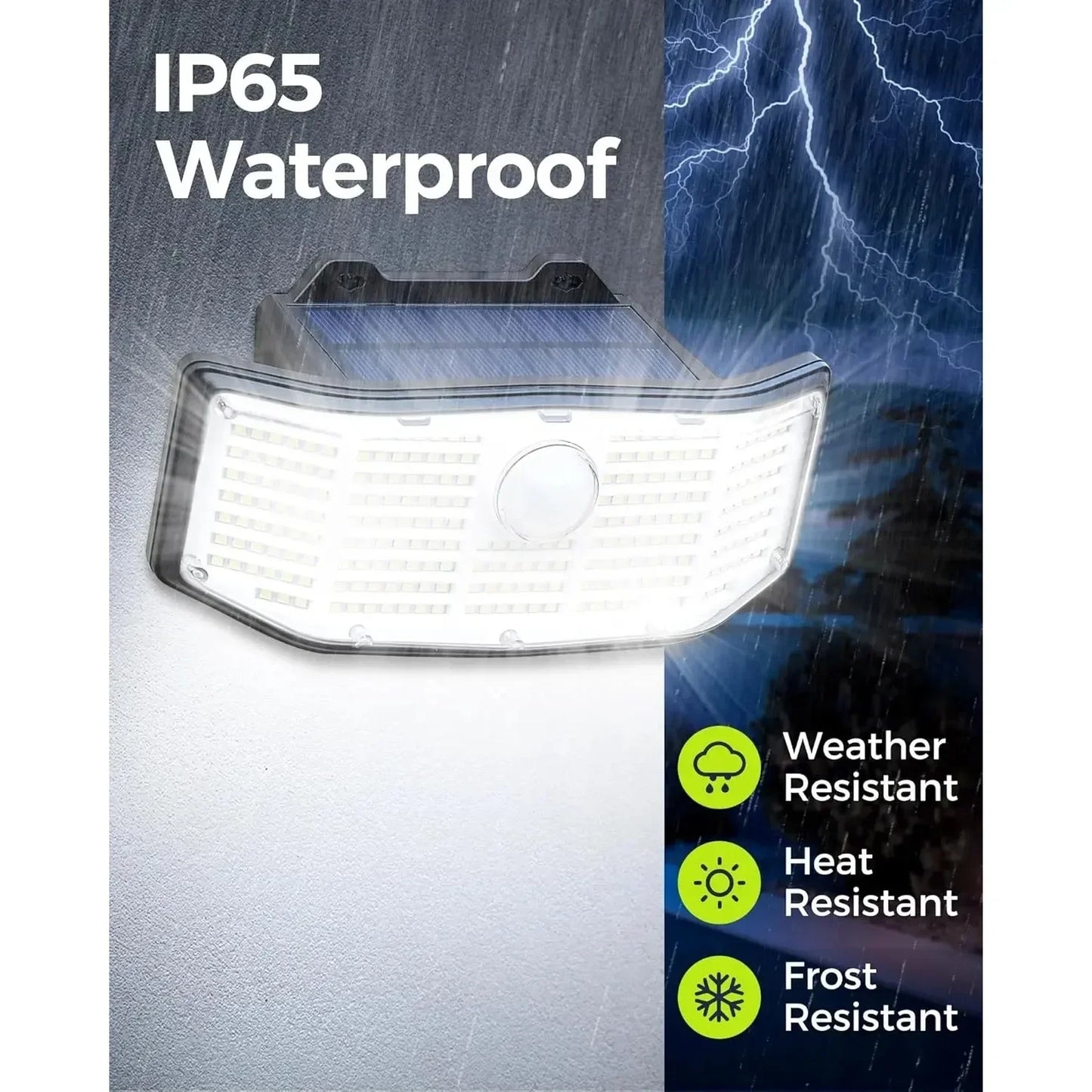 IP65 Waterproof Solar Outdoor Lights 2 Pack 252 LED Motion Sensor