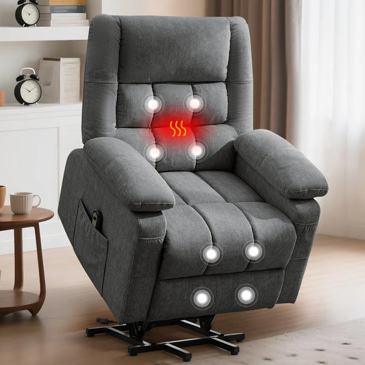KORSERCN Luxury Power Lift Recliner With Massage And Heat