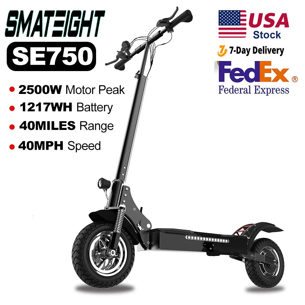 Hign Concerned 52V Electric Scooter 2500W Up 50 Miles
