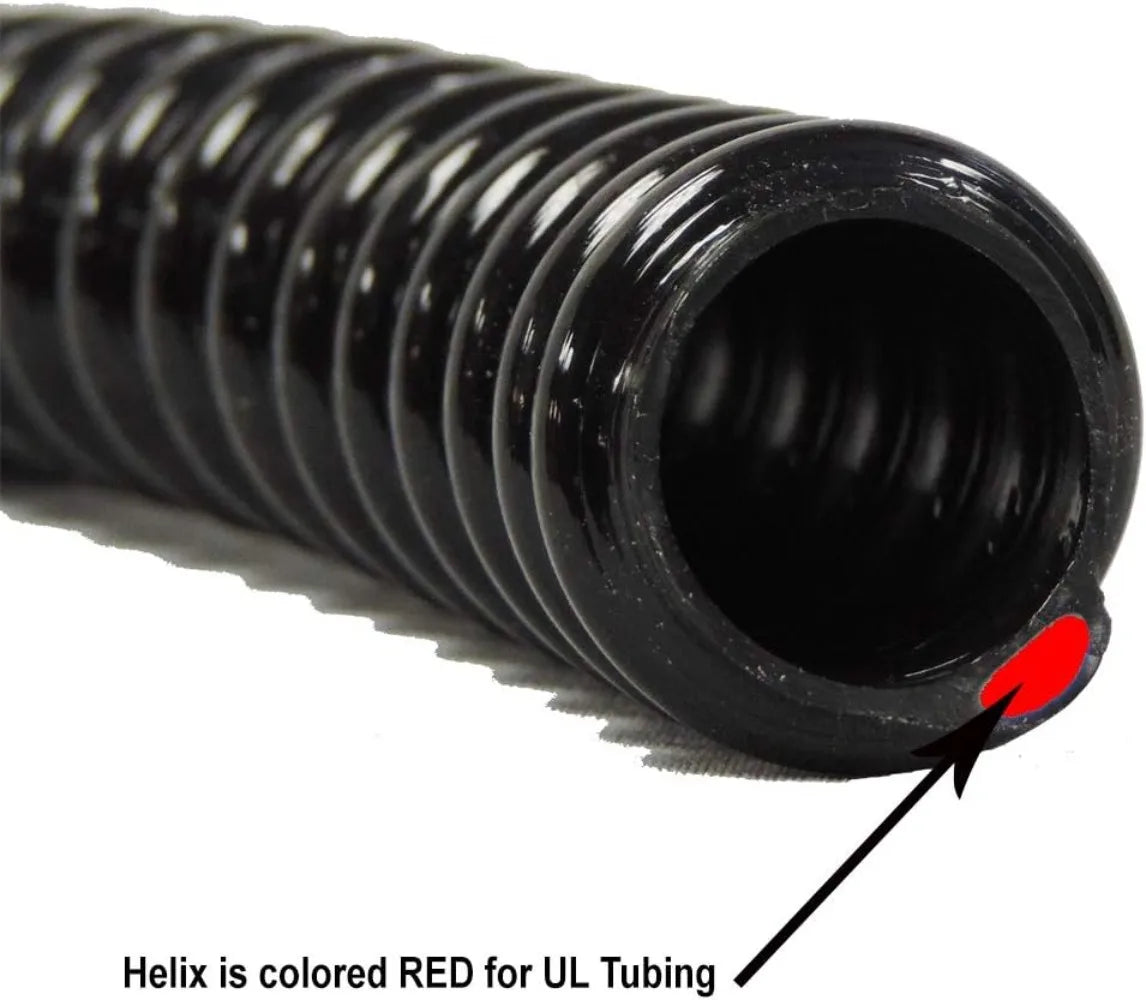 Non Kink, Corrugated, Flexible PVC Water Garden Hose and Pond Tubing. Thick Wall. US/UL Sizing (2" Dia. x 100 ft)