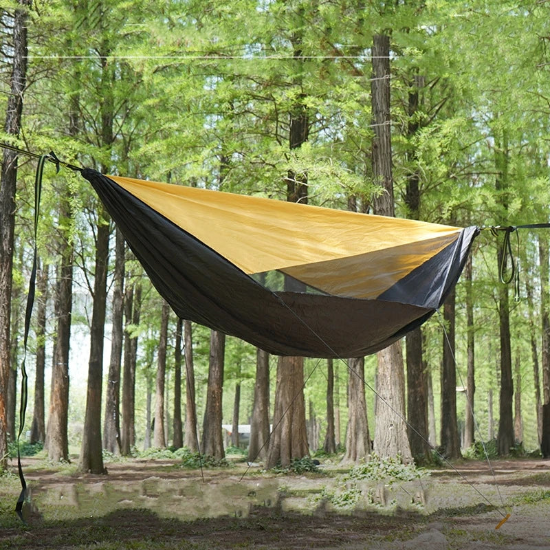 New Portable Camping Hammocks With Mosquito Net Awning Outdoor Garden Travel Sleeping Hanging Hammock Swing For Nature Hike