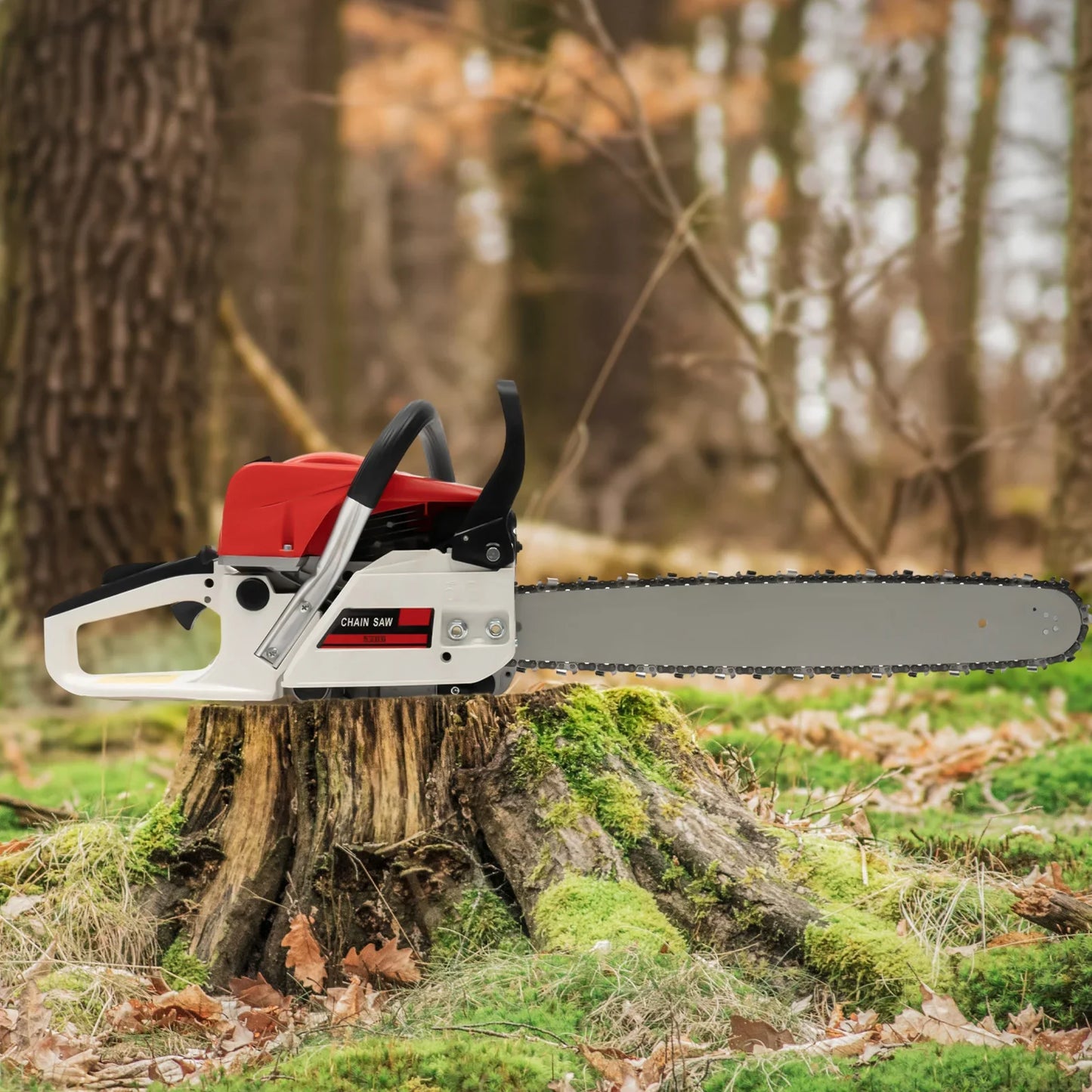 20 Inches 52CC Gasoline Chain Saw Gas-Powered Cordless Chainsaw for Cutting Wood Garden Tools