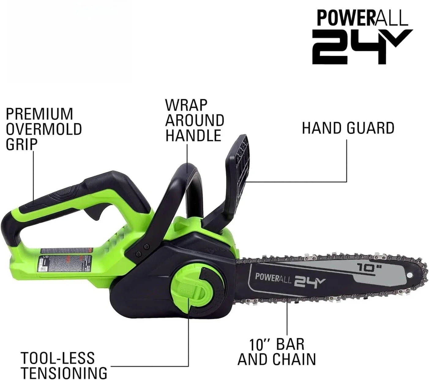 24V Chainsaw,24V Polesaw,Combo Kit(1)2AH Battery, (1) 2A Chargers