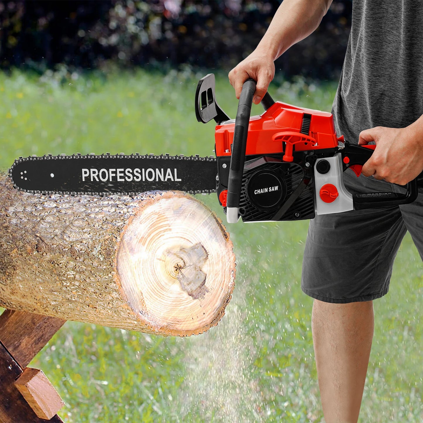 20In Petrol Chainsaw 2 Stroke Single Cylinder Air-cooled 2KW Handheld Petrol Gasoline Chain Saws