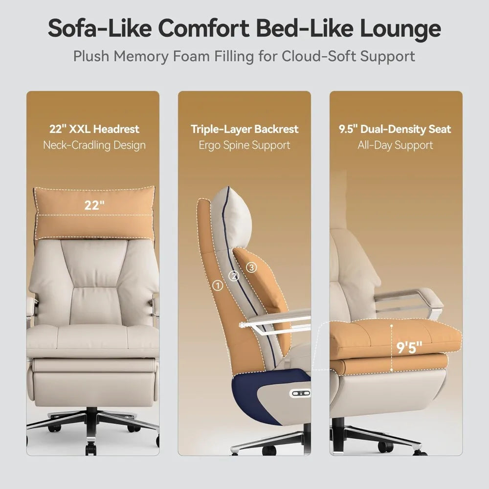 MKDK M80 Dual Motor Electric Executive Office Chair With Footrest