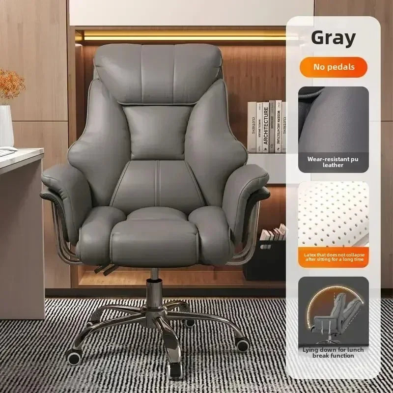 Luxury Ergonomic Office Chair Reclining With Footrest Comfort