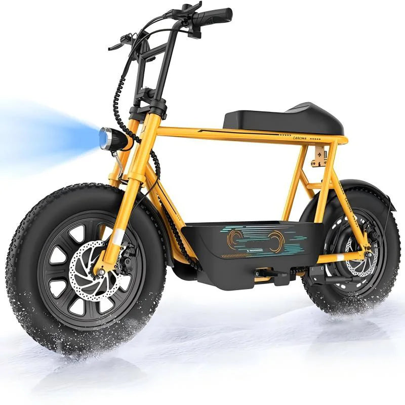 CAROMA 1200W Electric Scooter With Seat Fat Tire Commuter