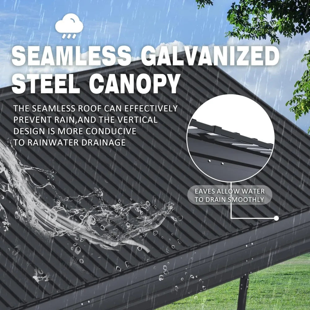 Carport With Galvanized Steel Roof Canopy Heavy Duty
