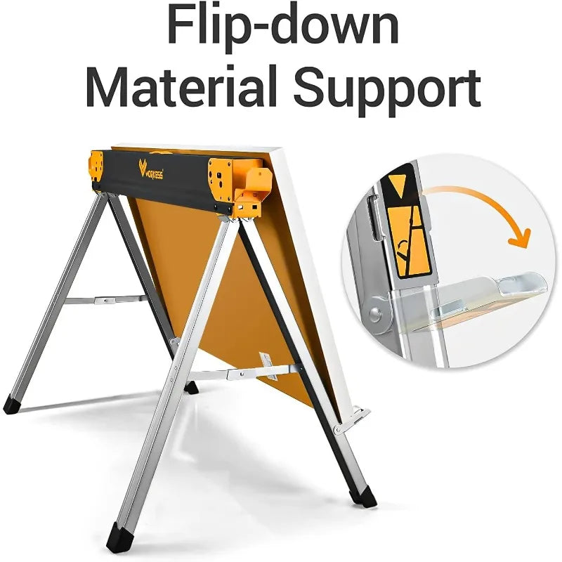 Saw Horses 2 Pack Folding Heavy Duty Sawhorse Table 2600 Lbs Load Capacity