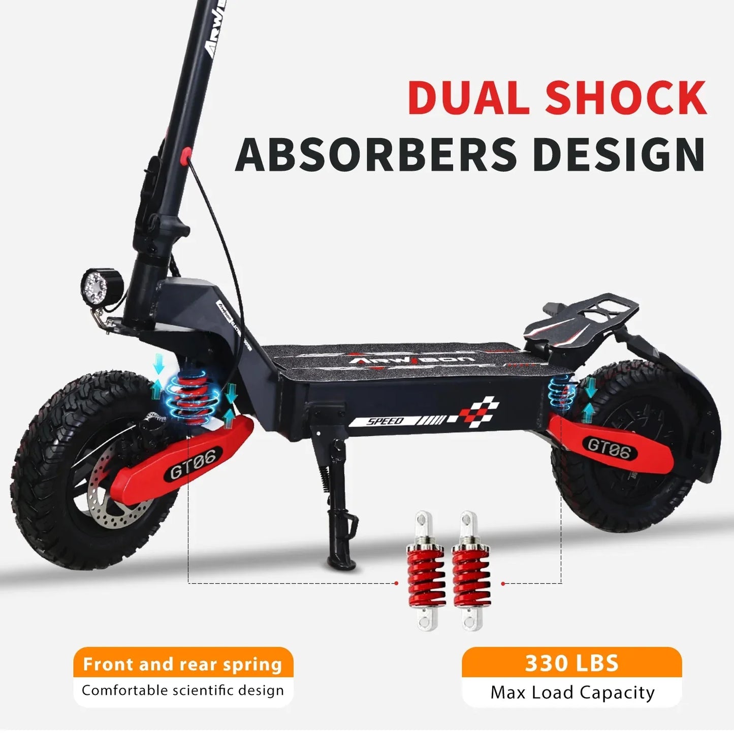 Lelekuaic Electric Scooter GT06 40km Range Braking Pro