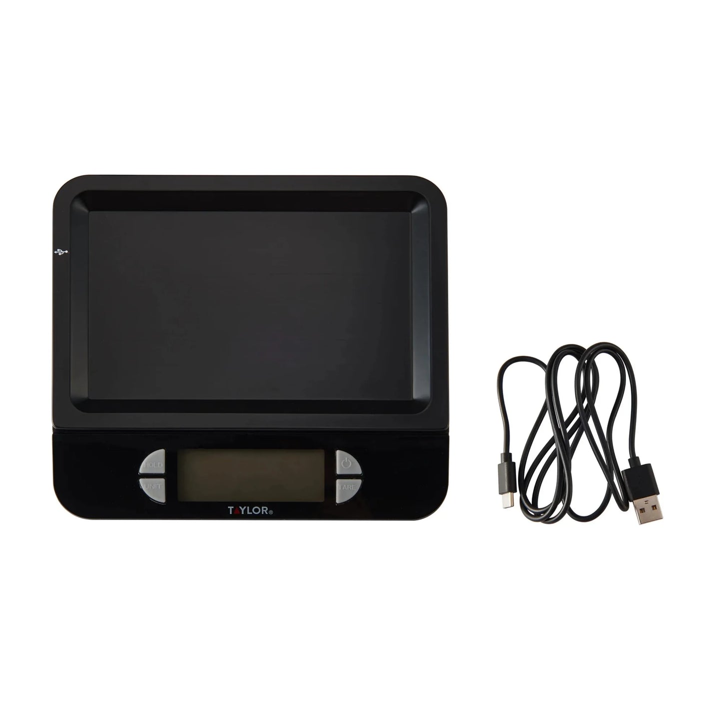 USB Rechargeable Precision Digital Kitchen Scale and Food Scale, 11 lb. Capacity Black