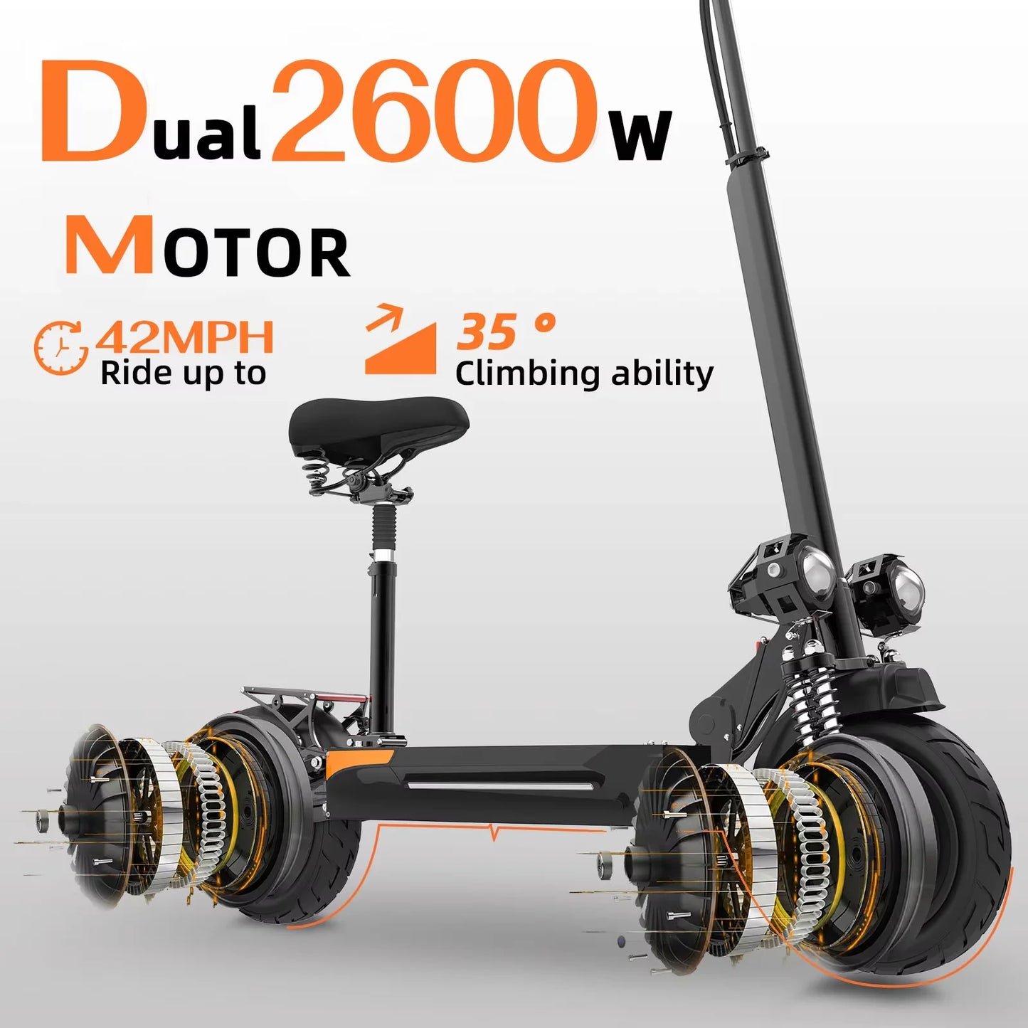 Hign Concerned Chemical SE500 Dual Motors Electric Scooter
