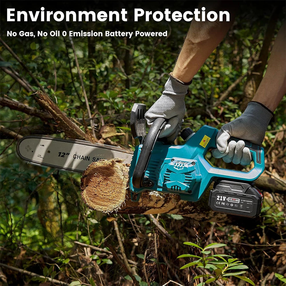 Cordless 12 Inch Brushless Chainsaw for Tree Cutting