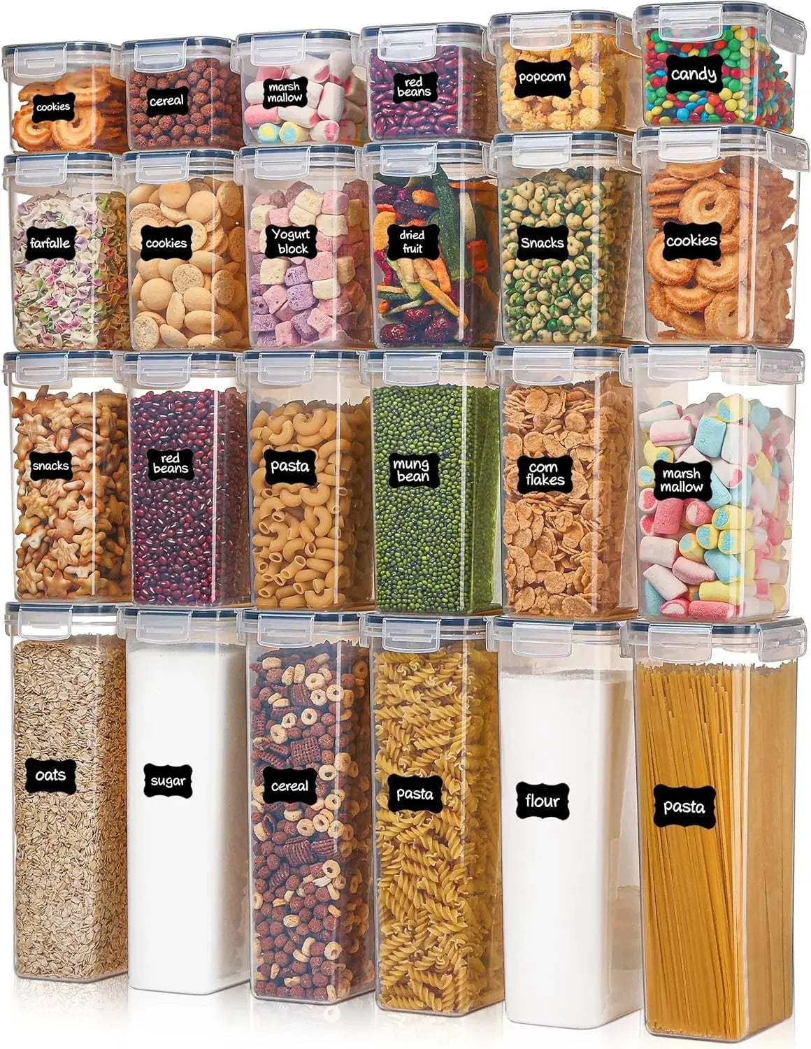Airtight Food Storage Containers w/ Lids,24 pcs