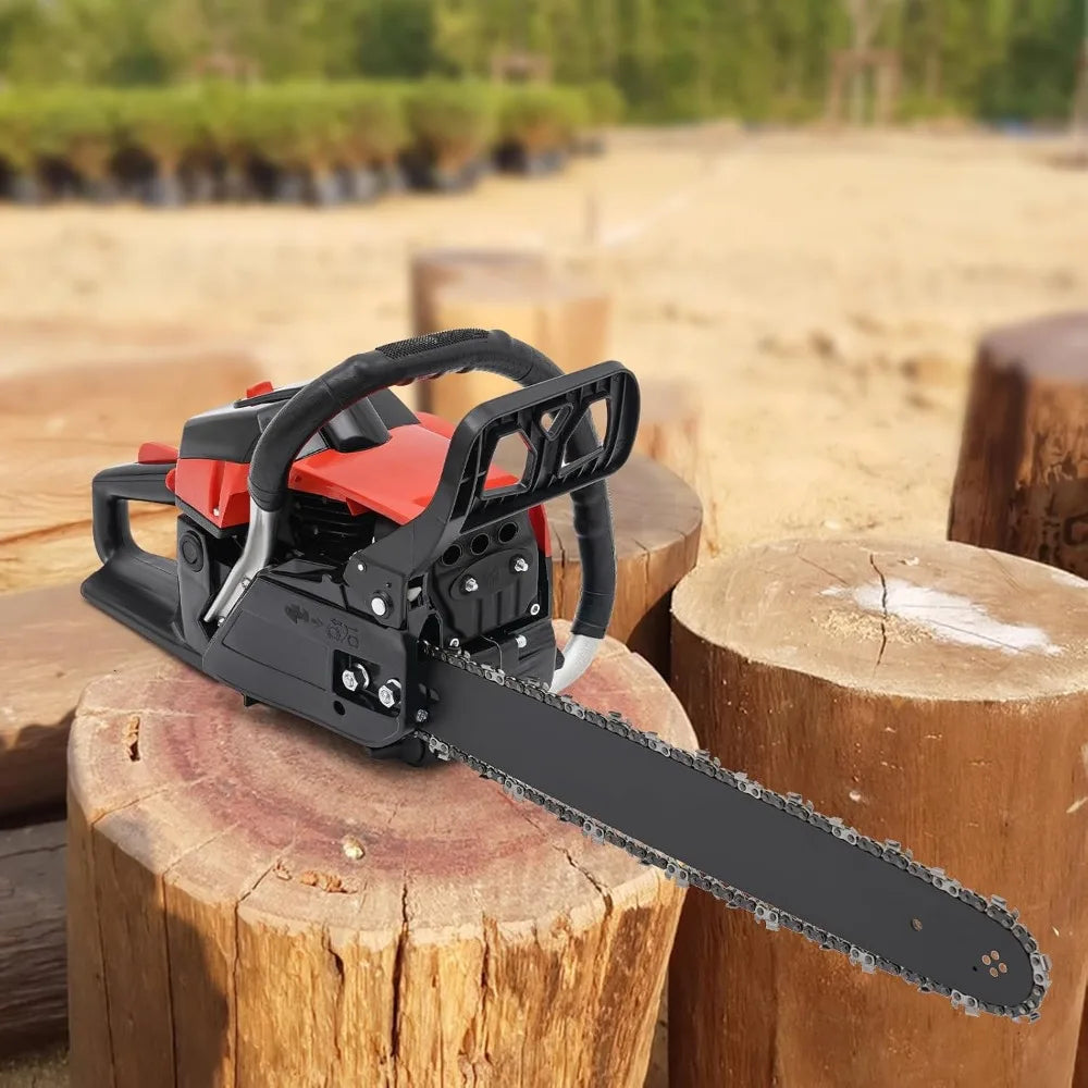 18 Inch Gas Chainsaw 58CC Gas Power Chain Saw Cordless Gas Powered Chainsaw Petrol Handheld Gasoline Chainsaws
