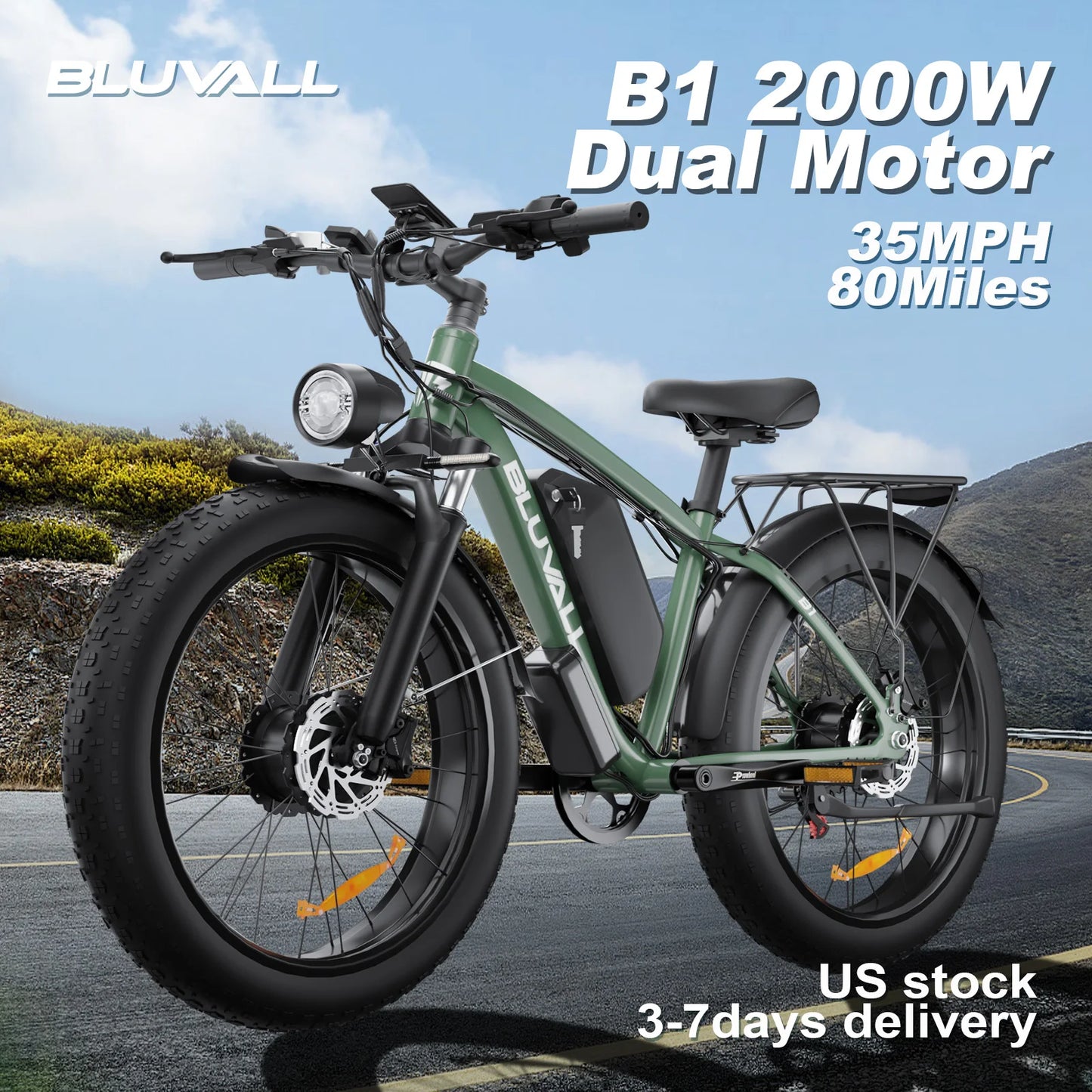 ZEEG F1 48V 2000W DualMotorizedHighPower FatTire Ebike