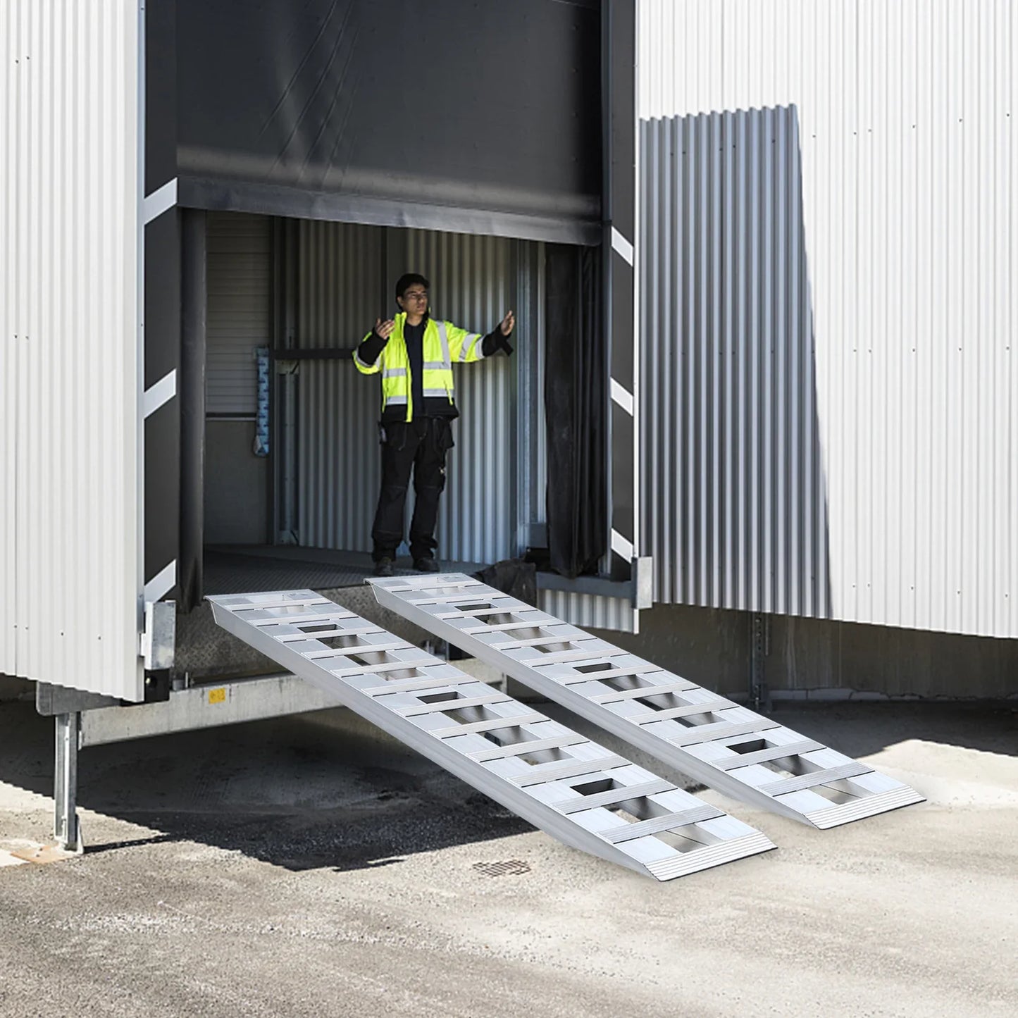 Hign-concerned Aluminum Trailer Ramps 2pcs Heavy Duty