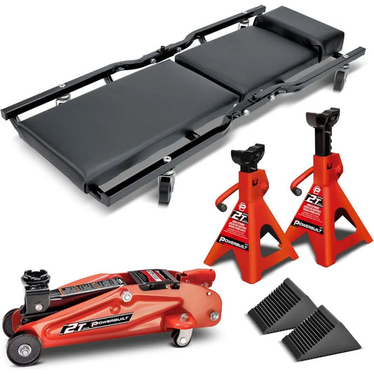 Color Vehicle Lift Kit Jack Stands Folding Creeper Ramp