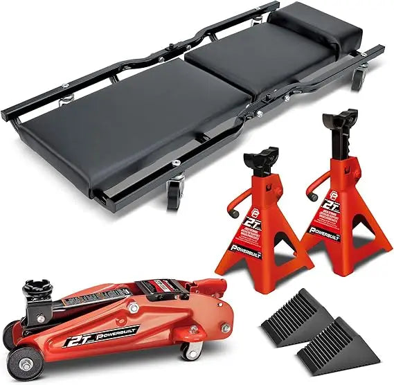 Color Vehicle Lift Kit Jack Stands Folding Creeper Ramp