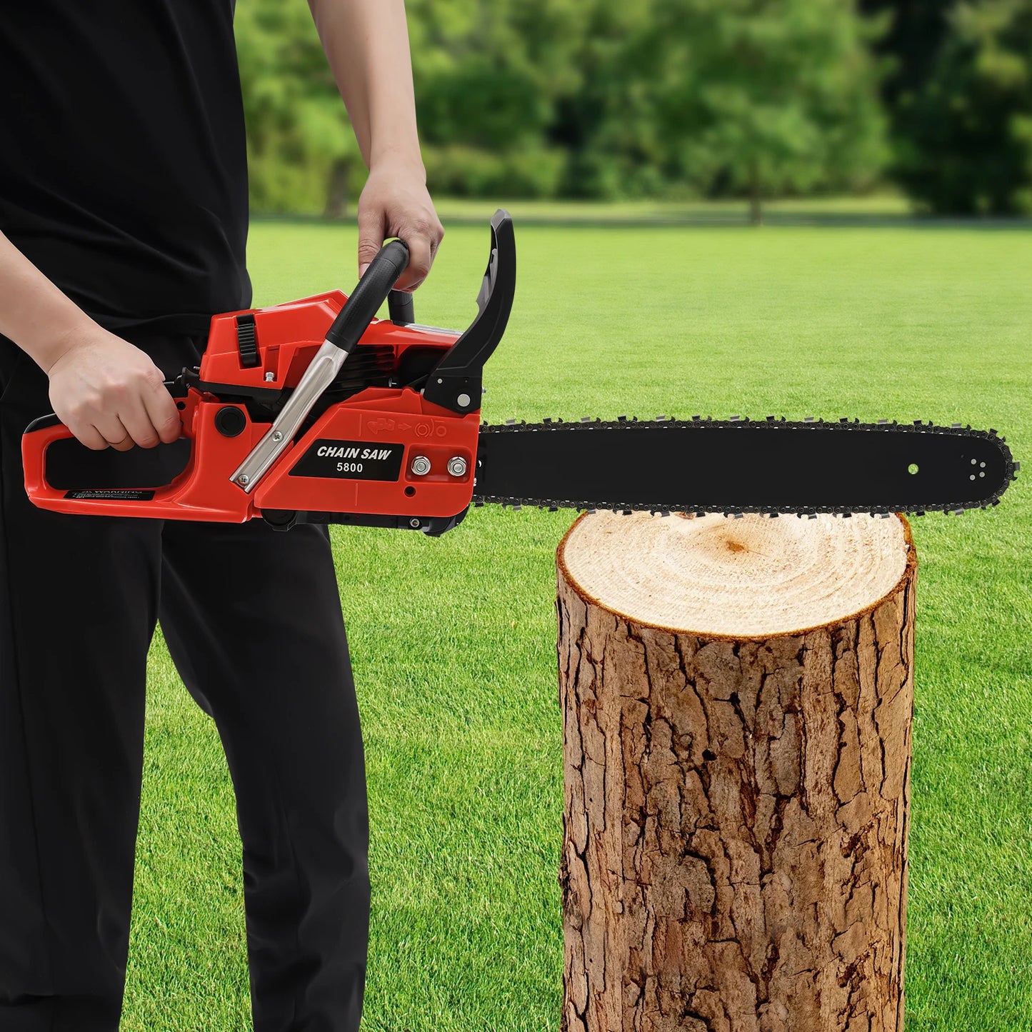 20 Inch Chainsaw, Gasoline Powered Chainsaw, 2-Stroke Engine Chainsaw for Wood Cutting Forest Felling
