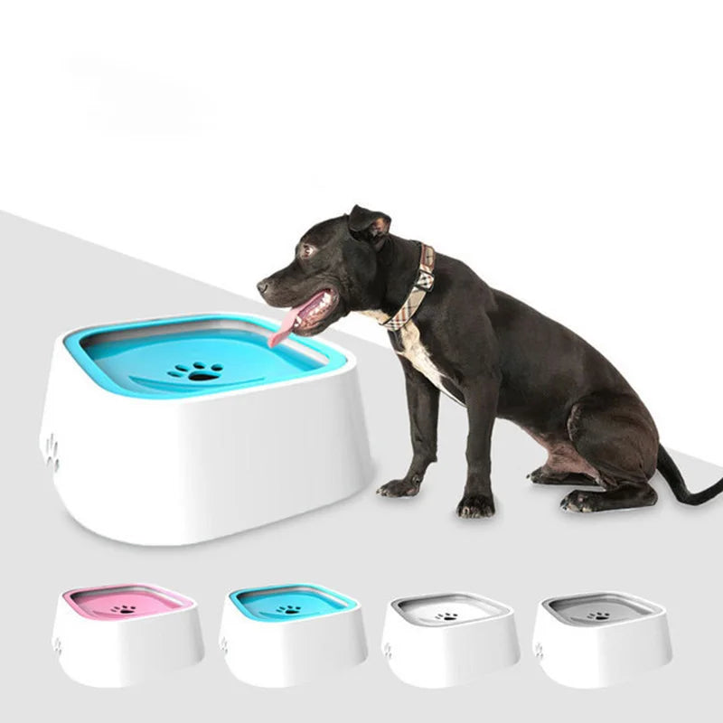 1.5L Dog Drinking Water Bowls Floating Non-Wetting Mouth Cat