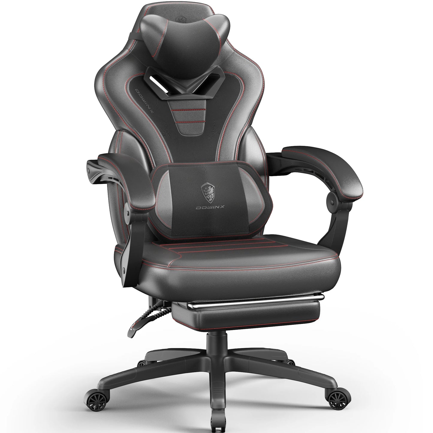 Dowinx Fabric Gaming Chair with Footrest Big and Tall Design for Heavy People Computer PC Gamer Chair for Adults
