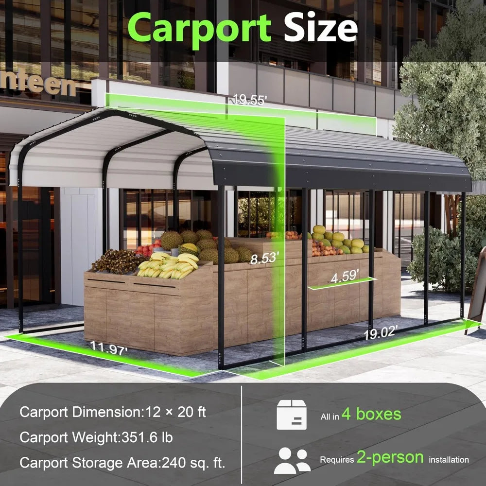 Royal Windsor Metal Carport Kit For Outdoor Storage