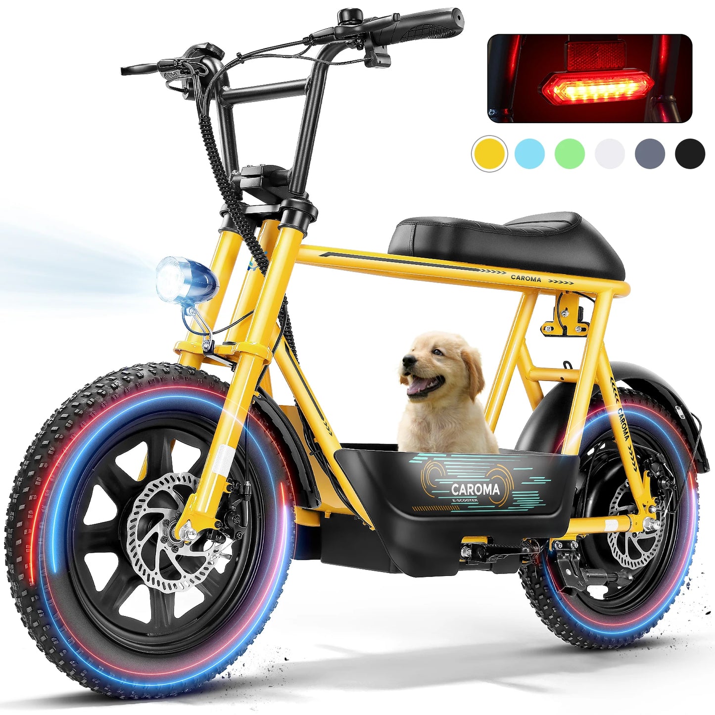 CAROMA Peak 819W Electric Scooter With Seat All Terrain