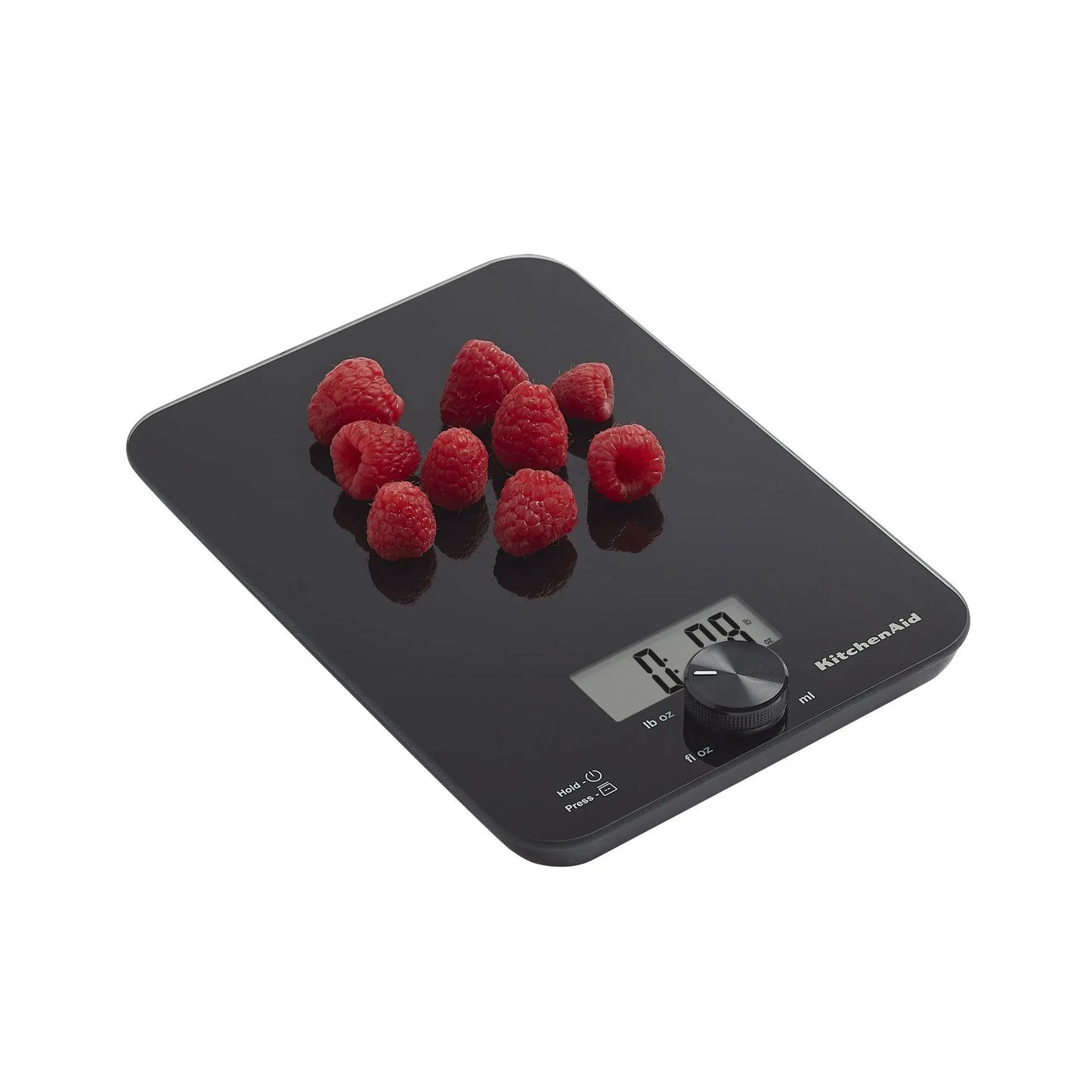 11lb Digital Glass Top Kitchen and Food Scale Measures Liquid and Dry Ingredients, Black