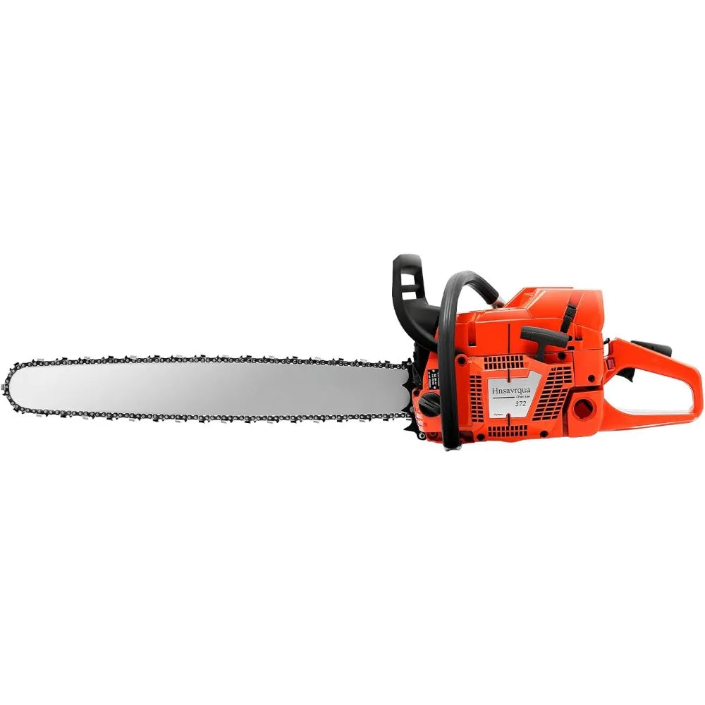 71cc 2-Cycle Gas Powered Chainsaw, 28" Guide Bar, Professional Wood & Tree Cutting Tool with Anti-Vibration Handle, Easy Start,