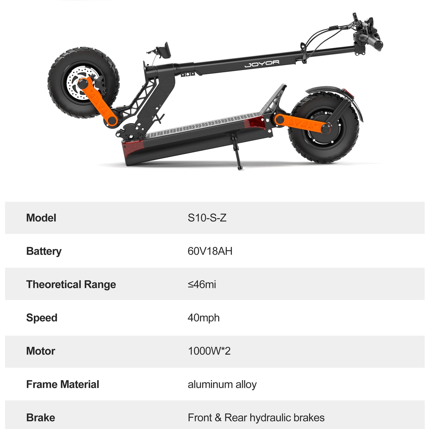 Joyor S10S Z Electric Scooter Dual 1000W Cruise Foldable
