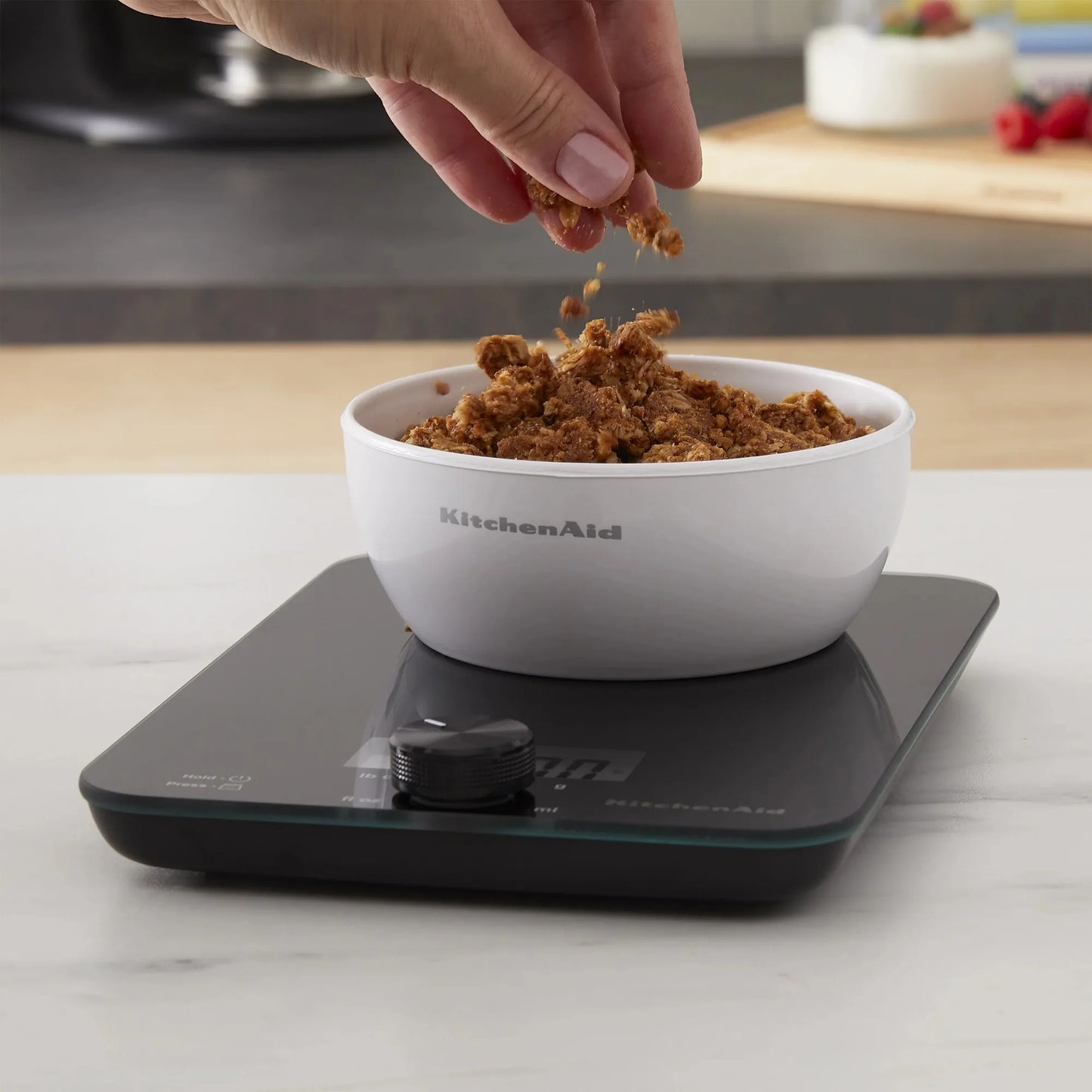 11lb Digital Glass Top Kitchen and Food Scale Measures Liquid and Dry Ingredients, Black