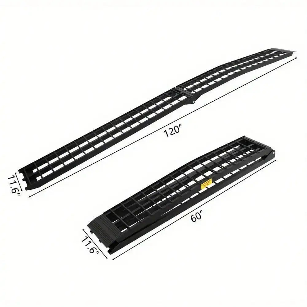 Lightweight Folding Aluminum Arch ATV Ramps Pair 1200 Lbs