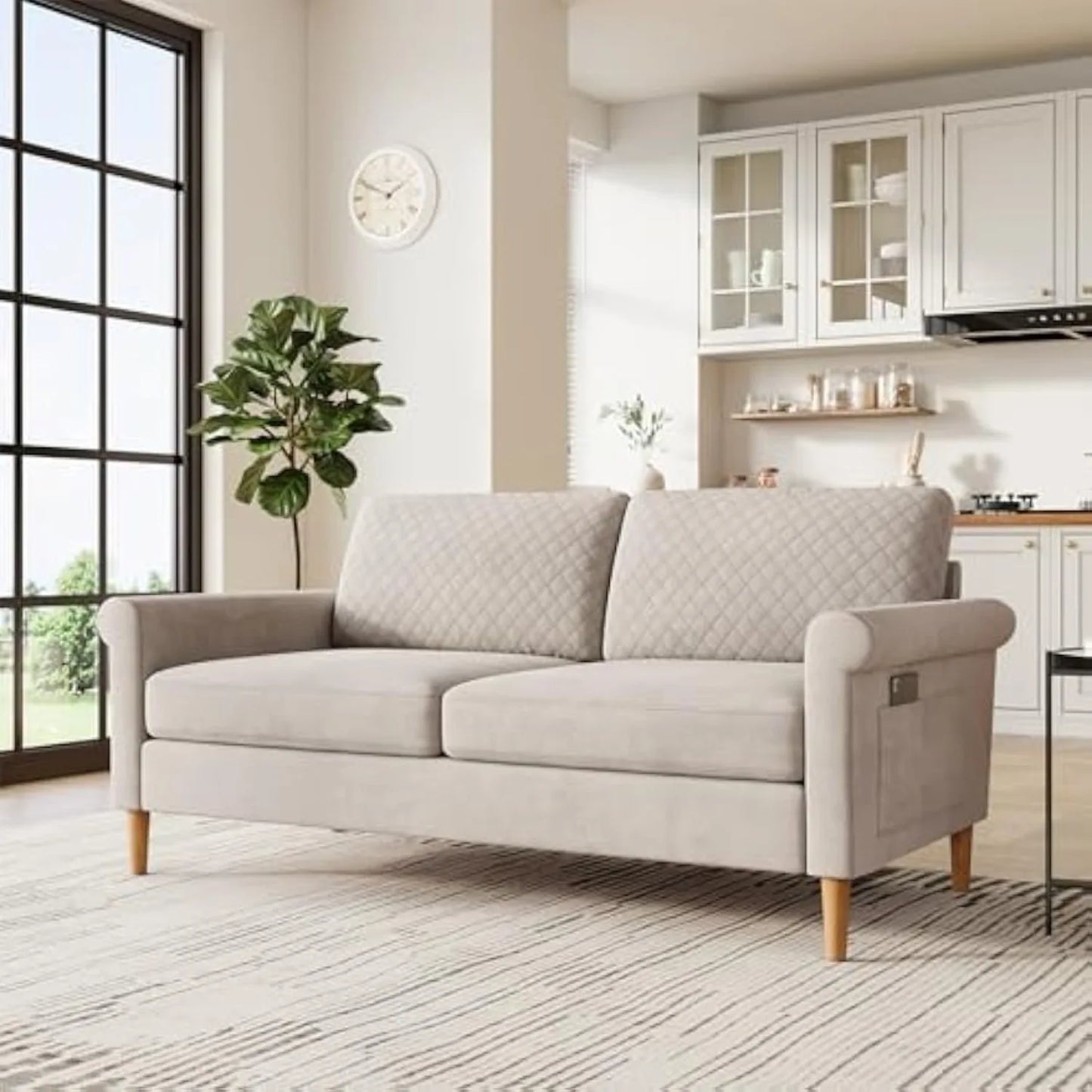 Vesgantti Mid Century Modern Loveseat Sofa For Living Room