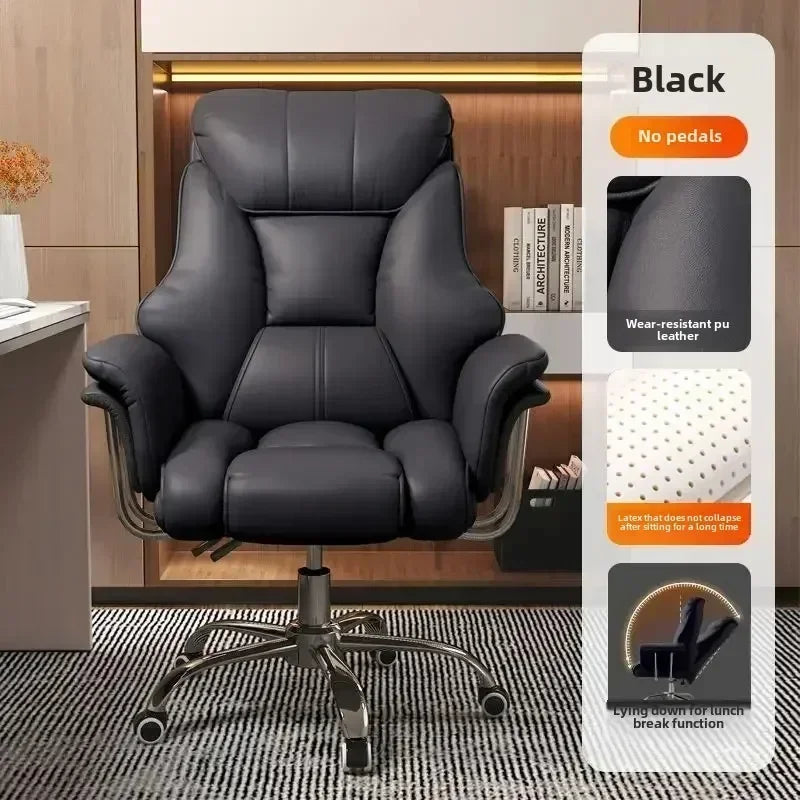 Luxury Ergonomic Office Chair Reclining With Footrest Comfort