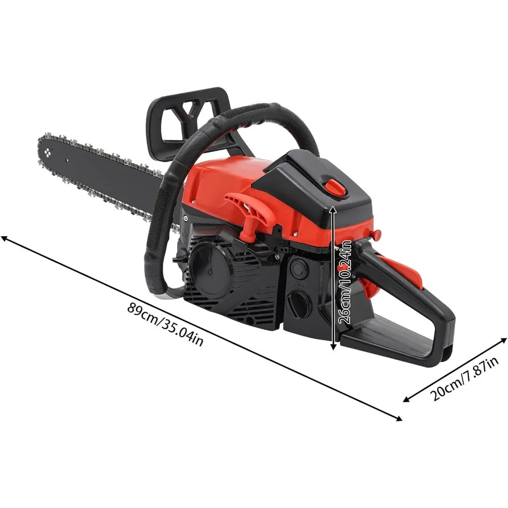 18 Inch Gas Chainsaw 58CC Gas Power Chain Saw Cordless Gas Powered Chainsaw Petrol Handheld Gasoline Chainsaws