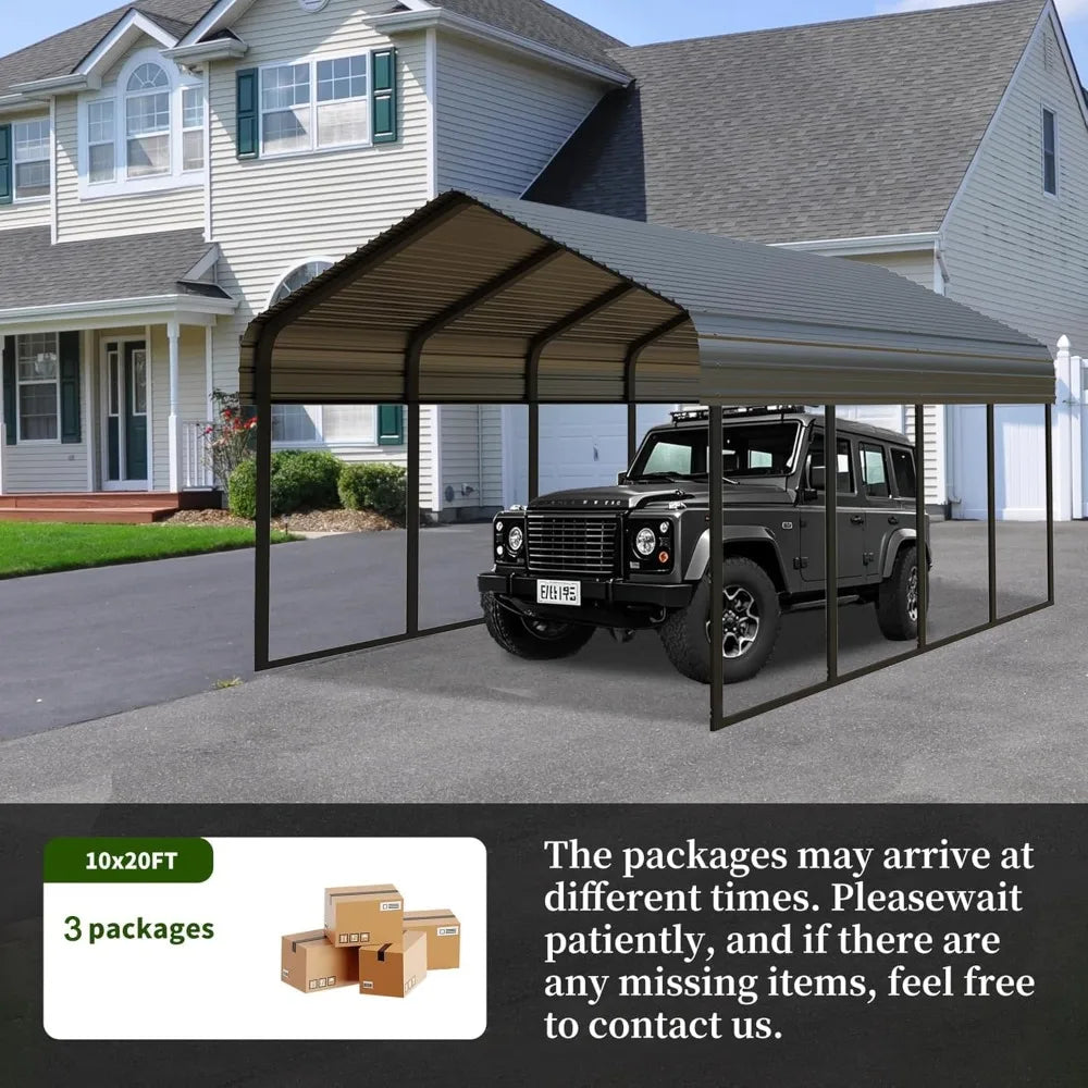 ANGDUO Metal Carport With Galvanized Roof Shelter Pro Grade