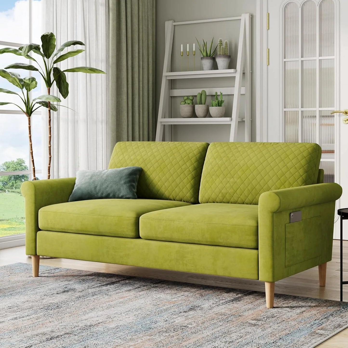 Vesgantti Mid Century Modern Loveseat Sofa For Living Room
