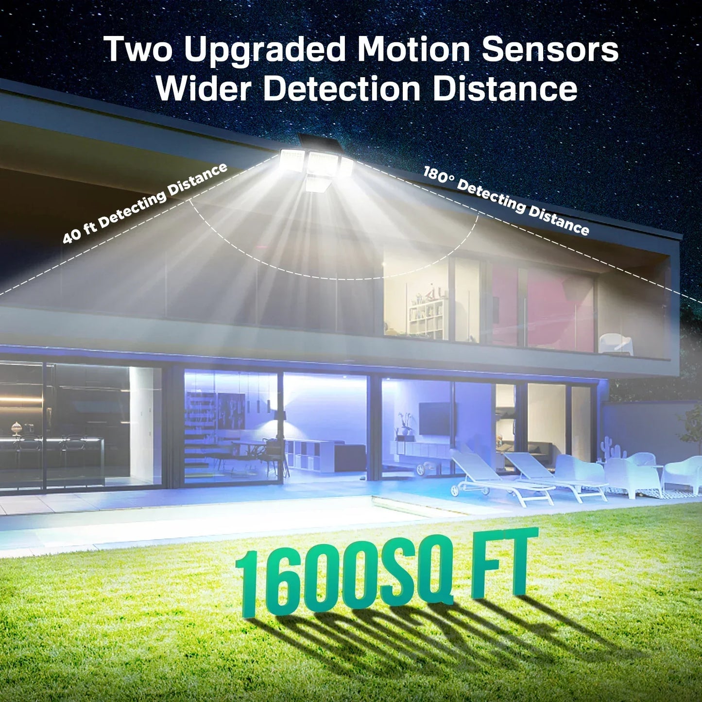 Outdoor Solar Light - 3000LM 188 LED Motion Sensor Light