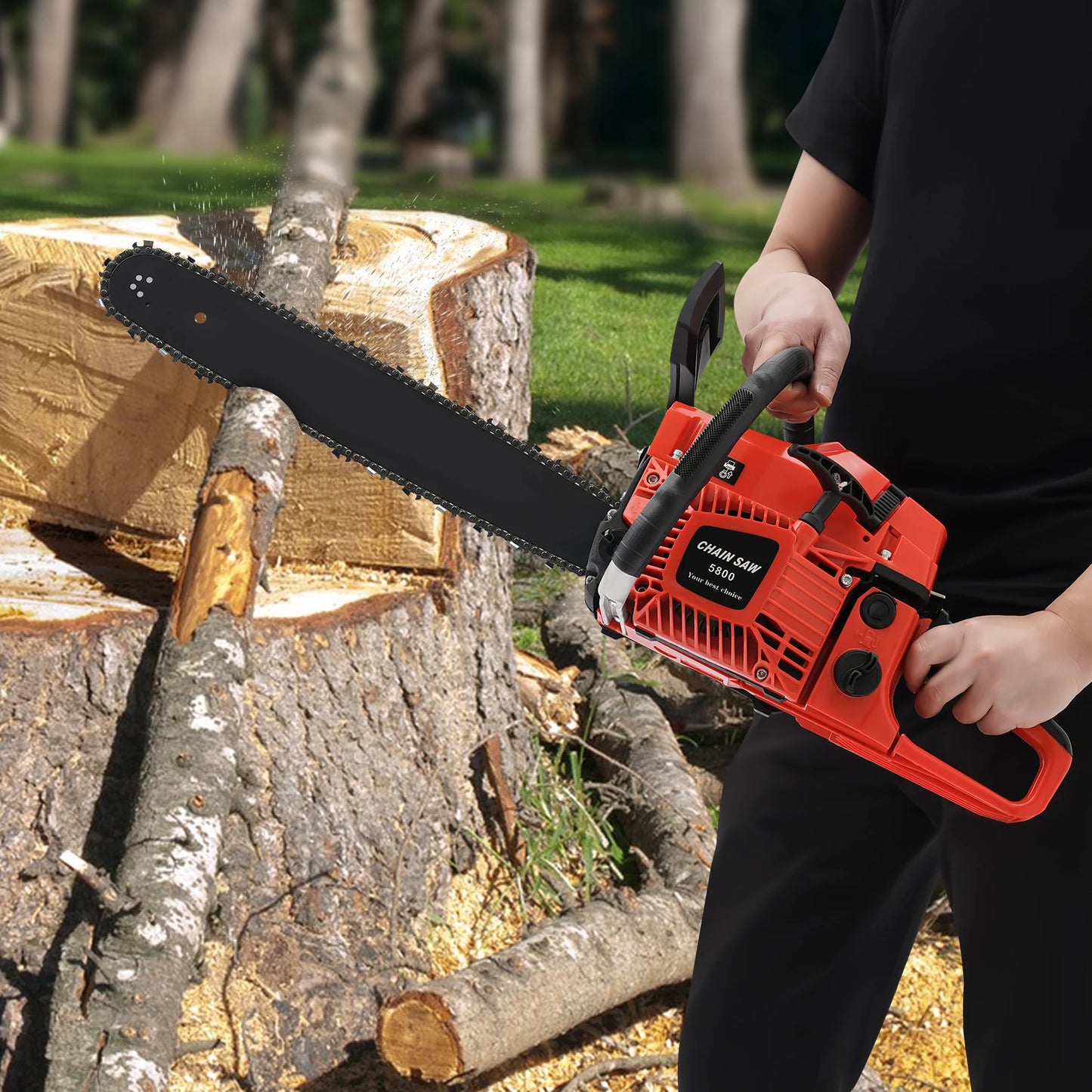 20 Inch Chainsaw, Gasoline Powered Chainsaw, 2-Stroke Engine Chainsaw for Wood Cutting Forest Felling