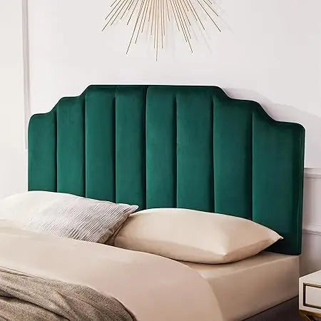 King Upholstered Headboard, Velvet Headboard King, Tufted King Headboard only, Elegantly Curved King Size Headboard only, Modern