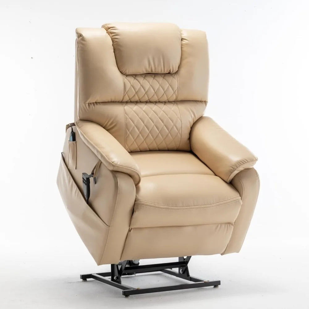 Oversized Power Lift Recliner Chair with 25" Extra-Wide Seat for Big Elderly Adults, 180 Degree Lay Flat Electric Lounge Sofa Ch