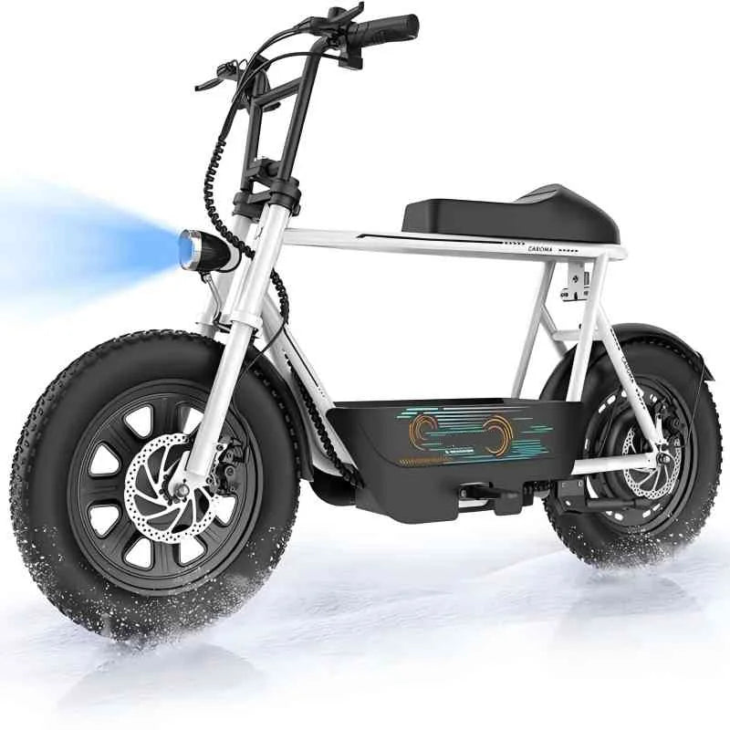 CAROMA 1200W Electric Scooter With Seat Fat Tire Commuter