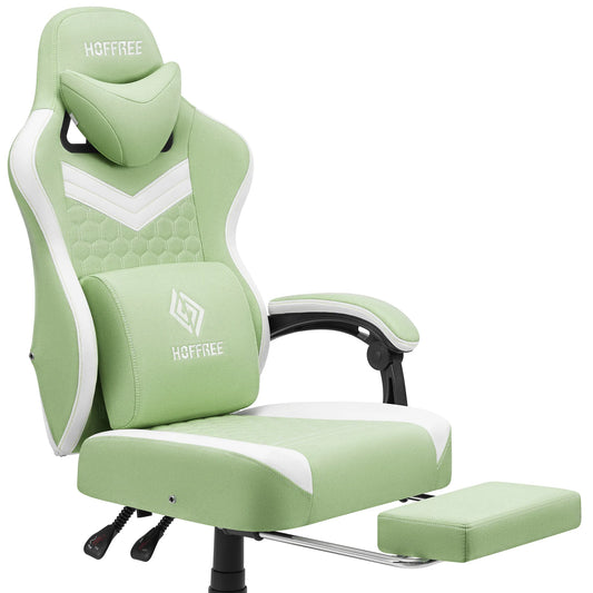 Ergonomic Office Chair With Footrest Bluetooth Massager